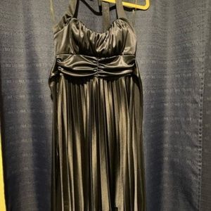 Navy silky dress, medium